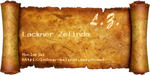 Lackner Zelinda névjegykártya